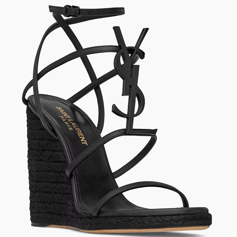 USED YVES SAINT LAURENT WEDGE ESPADRILLES